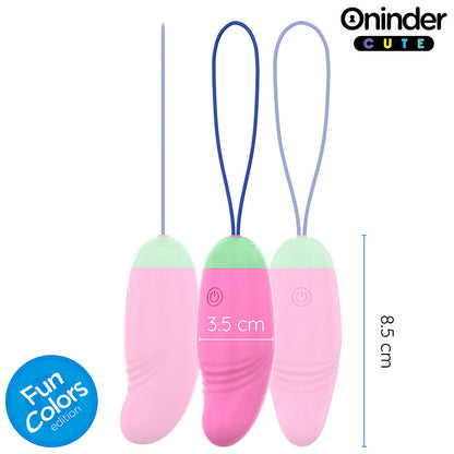Ovo vibratório ONINDER CUTE com vibração 360 e controlo por aplicação, em silicone macio