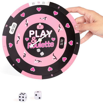Jogo de Roleta e Dados Erótico SECRETPLAY com roleta e dados em destaque