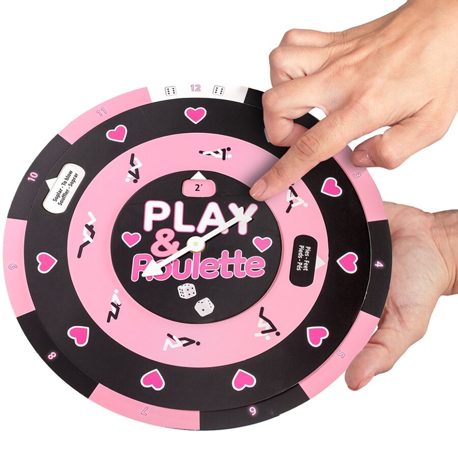 Jogo de Roleta e Dados Erótico SECRETPLAY com roleta e dados em destaque