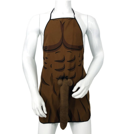Avental Divertido Musculoso com Pénis 3D