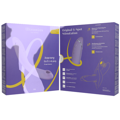 Womanizer OG G-Spot Lilac, um estimulador do ponto G e clitóris com Pleasure Air Technology e vibrações duplas.