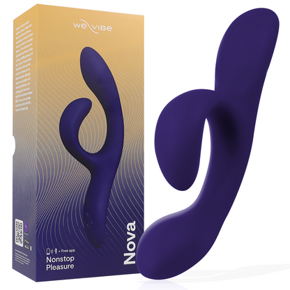 WE-VIBE Vibrador Nova 3 Coelho Azul, mostrando o design ergonómico e a ponta estimuladora.
