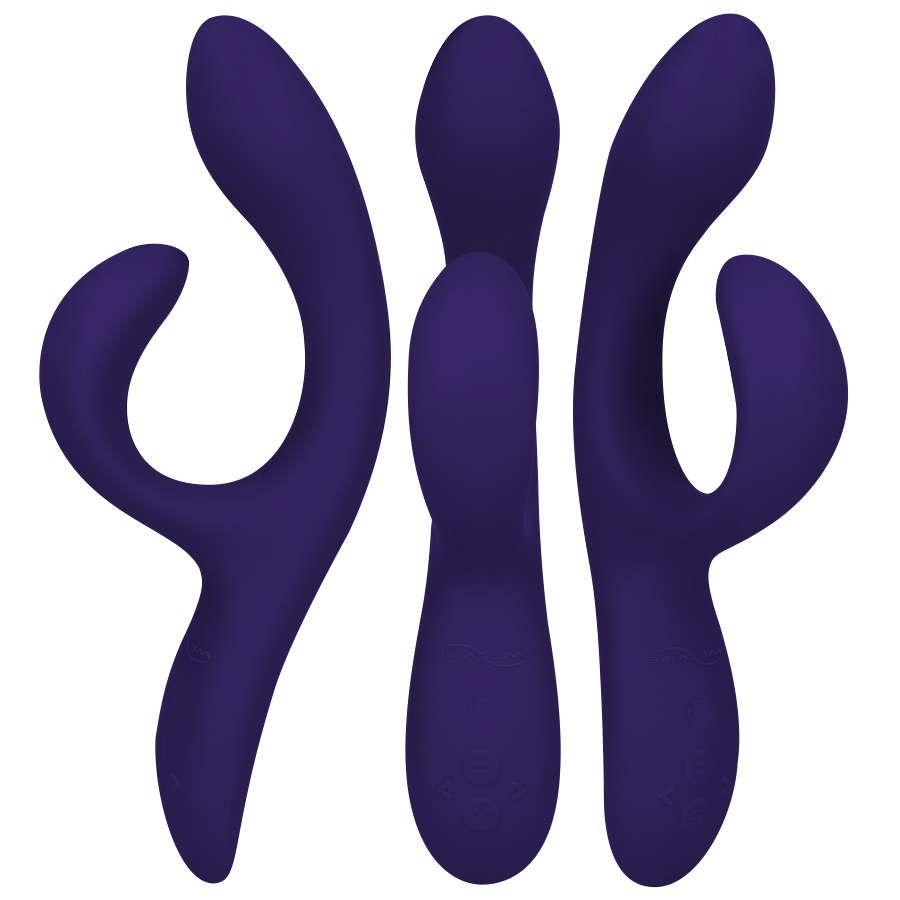 WE-VIBE Vibrador Nova 3 Coelho Azul, mostrando o design ergonómico e a ponta estimuladora.