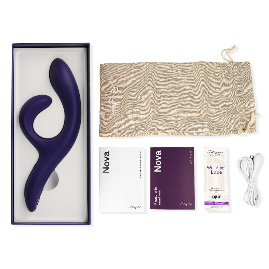 WE-VIBE Vibrador Nova 3 Coelho Azul, mostrando o design ergonómico e a ponta estimuladora.