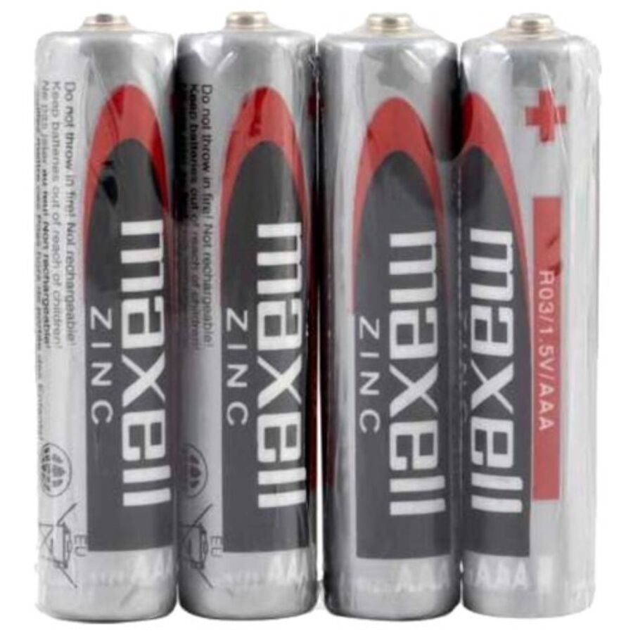 MAXELL Pilha Salina Manganês AAA R03 - Pack de 4 Unidades Retrátil.