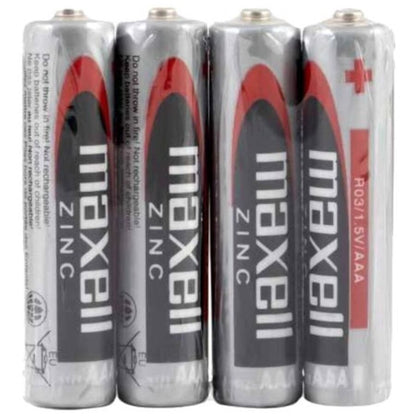 MAXELL Pilha Salina Manganês AAA R03 - Pack de 4 Unidades Retrátil.