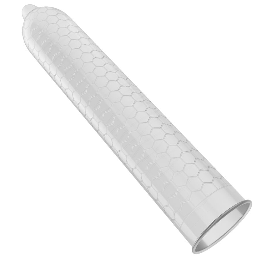 Caixa de LELO Preservativos Orgânicos HEX 3 Unidades com foco na embalagem e detalhes.