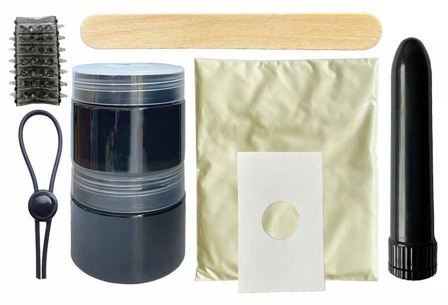 Kit de Clonagem de Pénis Vibratório Preto