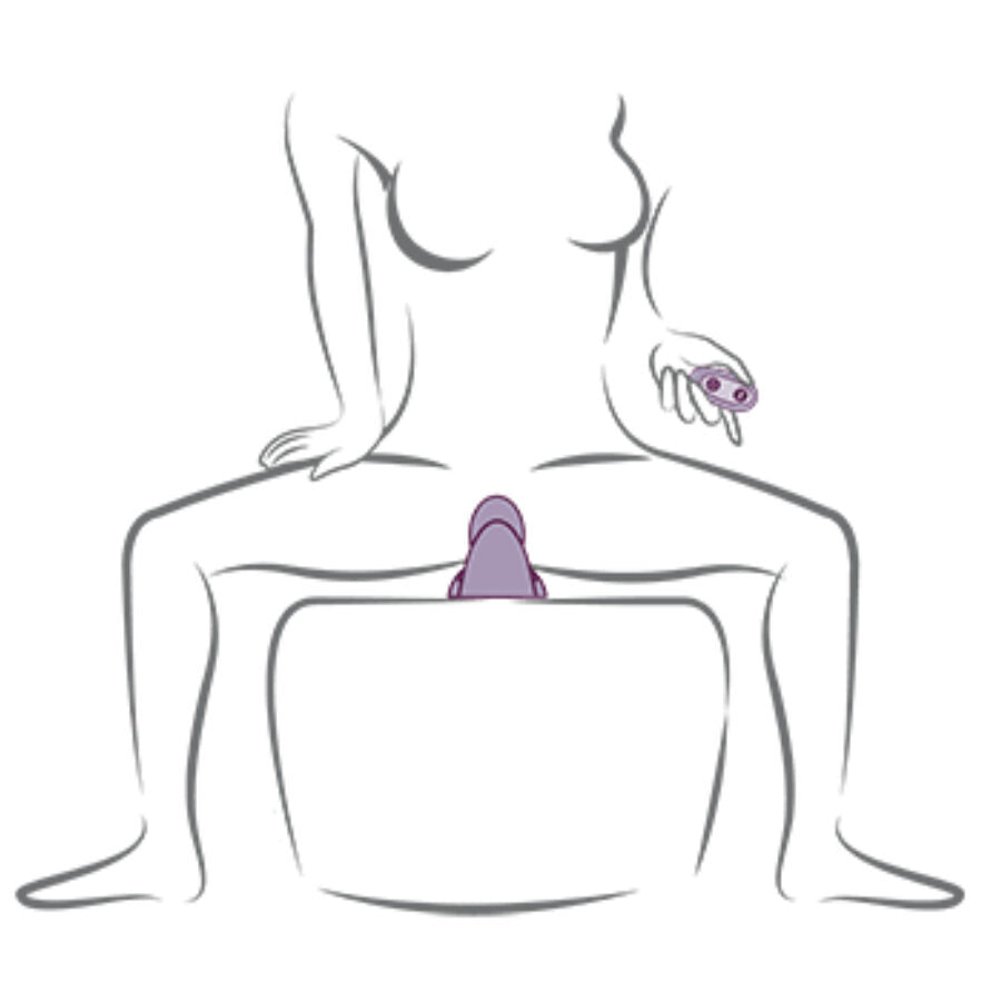 VIBRADOR RUBY GLOW ROXO PARA SENTAR