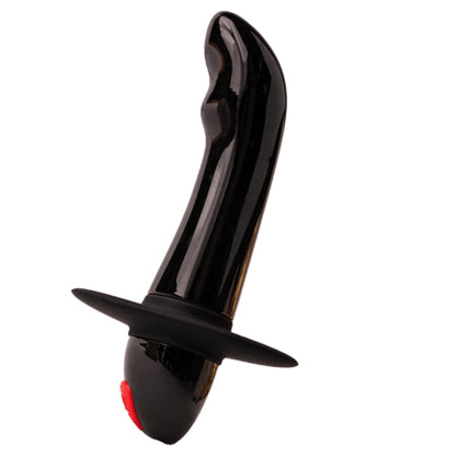 Close-up do Vibrador de Próstata ROCKS-OFF Quest Prostate Bullet Preto, mostrando design compacto e textura de silicone.