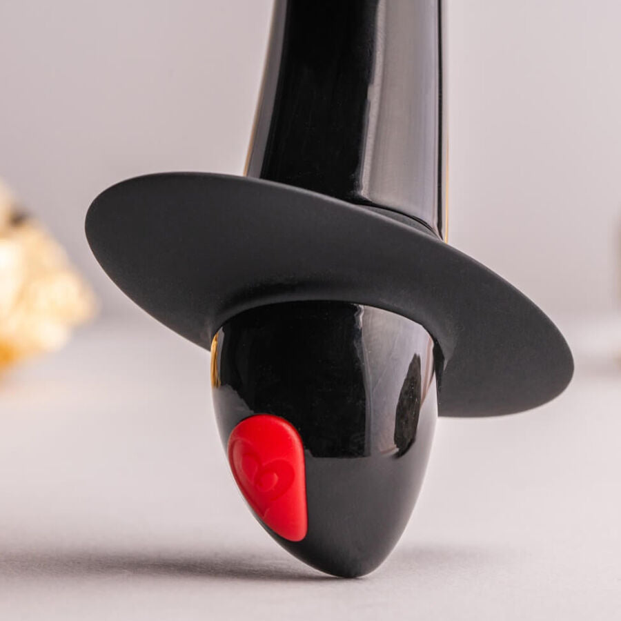 Close-up do Vibrador de Próstata ROCKS-OFF Quest Prostate Bullet Preto, mostrando design compacto e textura de silicone.