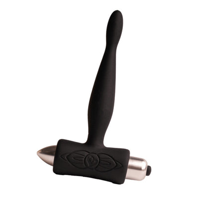 Rocks-Off Petite Sensations Teazer Plug Anal Vibrador Preto, ideal para iniciantes, com 7 modos de vibração.