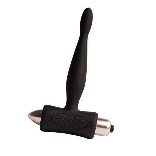 Rocks-Off Petite Sensations Teazer Plug Anal Vibrador Preto, ideal para iniciantes, com 7 modos de vibração.