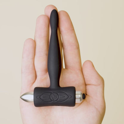 Rocks-Off Petite Sensations Teazer Plug Anal Vibrador Preto, ideal para iniciantes, com 7 modos de vibração.