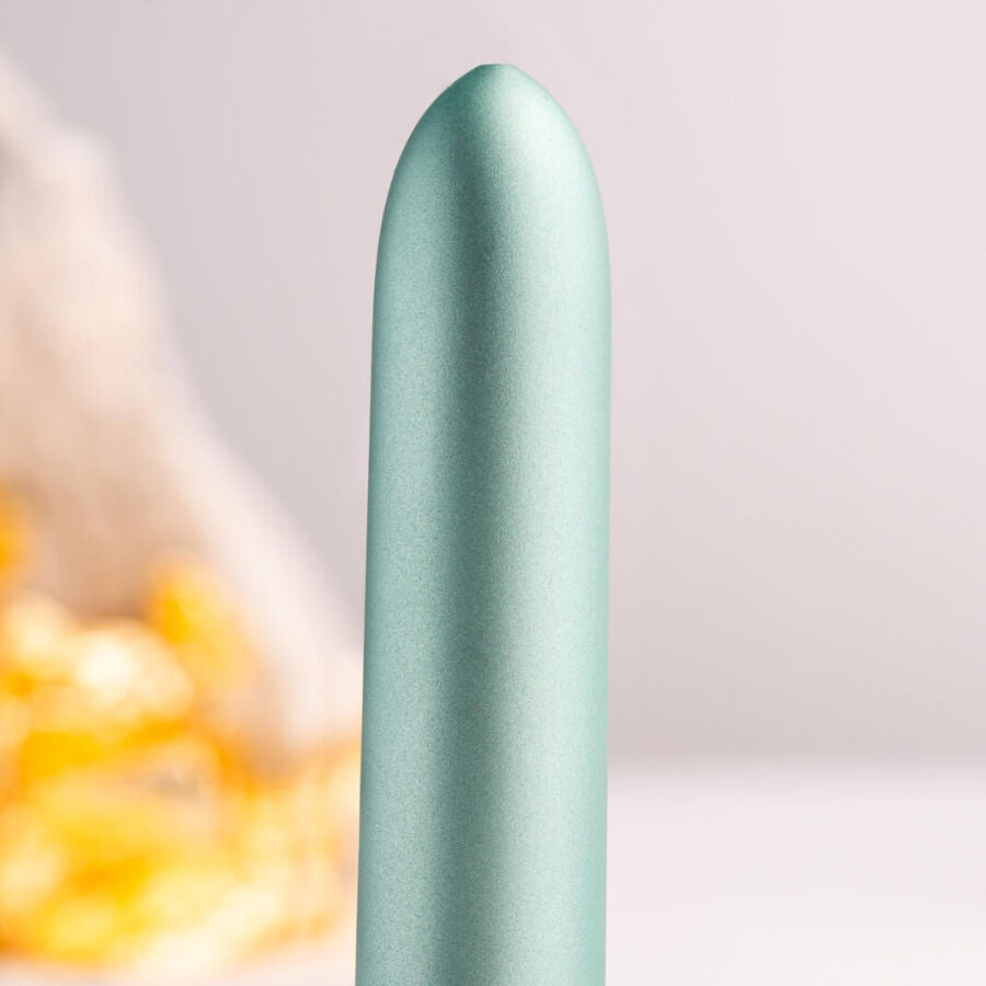 Rocks-Off Bala Vibrante RO-90 Aqua Lily Verde Água, ideal para estimulação precisa e prazer versátil.