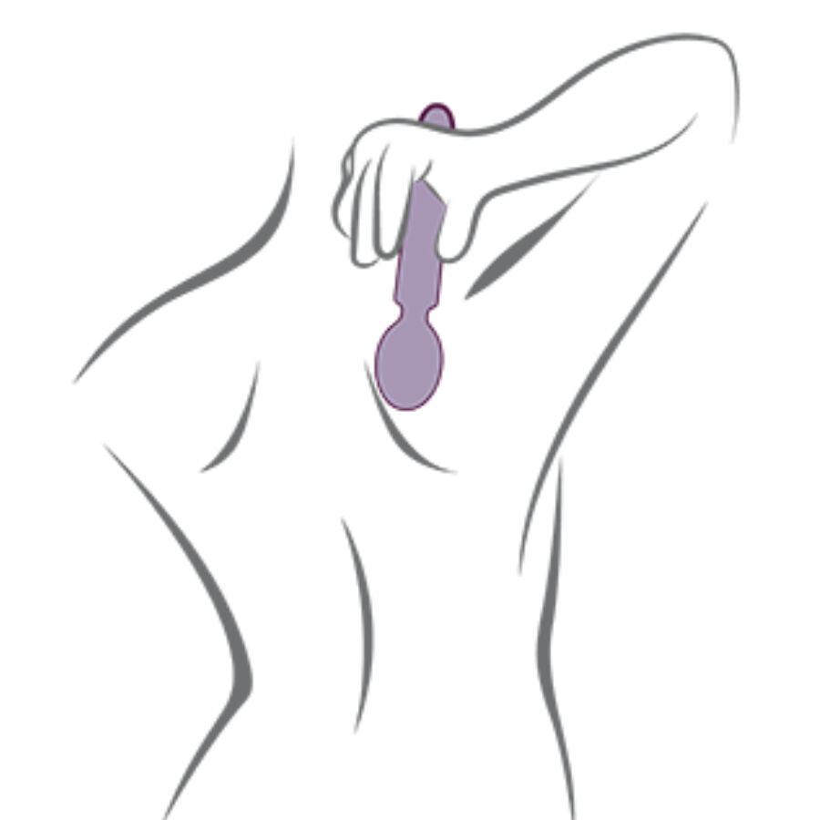 Vibrador Wand ROCKS-OFF Oriel Flexível Recarregável Fúcsia em detalhe