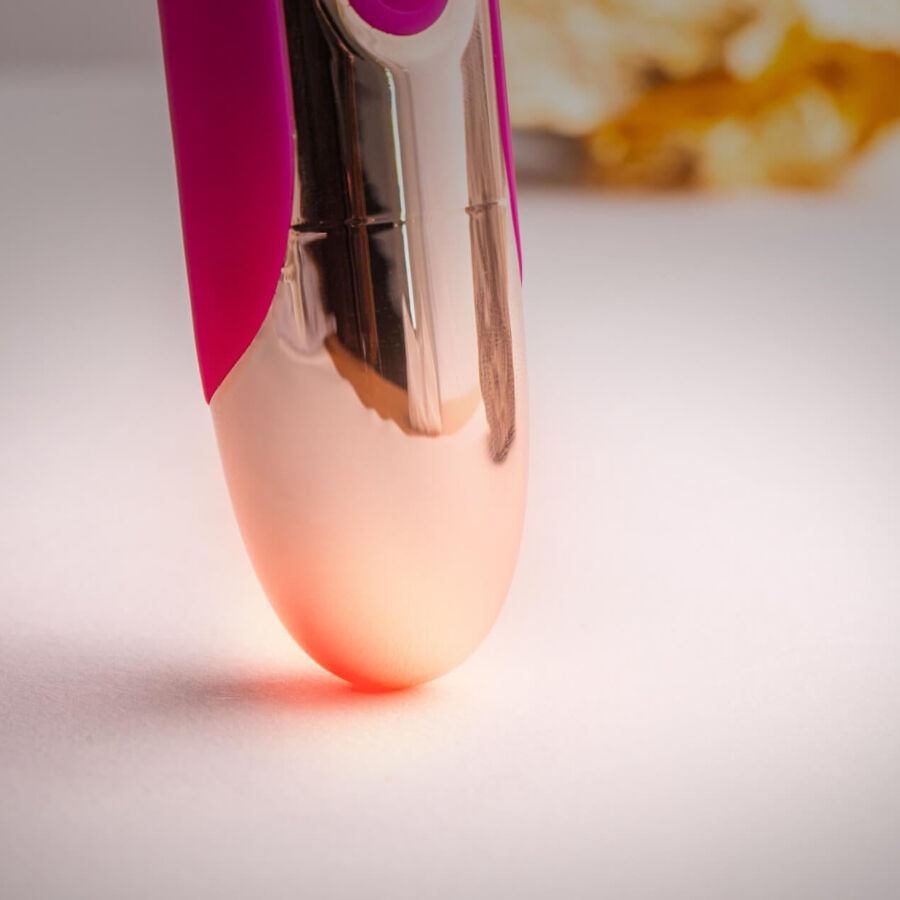 Vibrador Wand ROCKS-OFF Oriel Flexível Recarregável Fúcsia em detalhe
