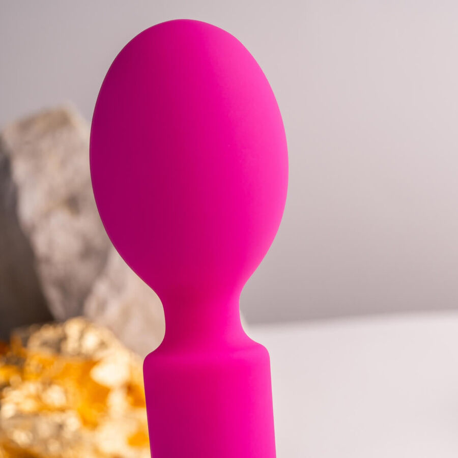 Vibrador Wand ROCKS-OFF Oriel Flexível Recarregável Fúcsia em detalhe
