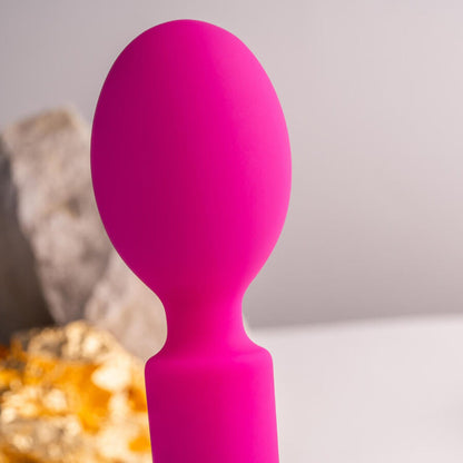 Vibrador Wand ROCKS-OFF Oriel Flexível Recarregável Fúcsia em detalhe