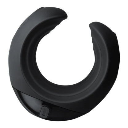 Vista do Vibrador Masturbador Rocks-Off Echo Black, destacando seu design ergonômico e material de silicone.