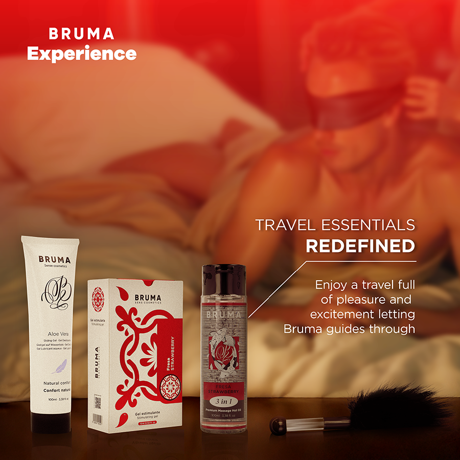 XPERIENCE - KIT TENTAÇÃO DE MORANGO DOCE COM POTENCIALIZADOR DE ORGASMO