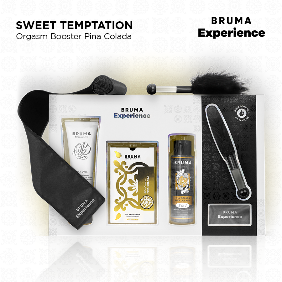 XPERIENCE - PACOTE DE TENTAÇÃO DE PINA COLADA DOCE COM POTENCIALIZADOR DE ORGASMO