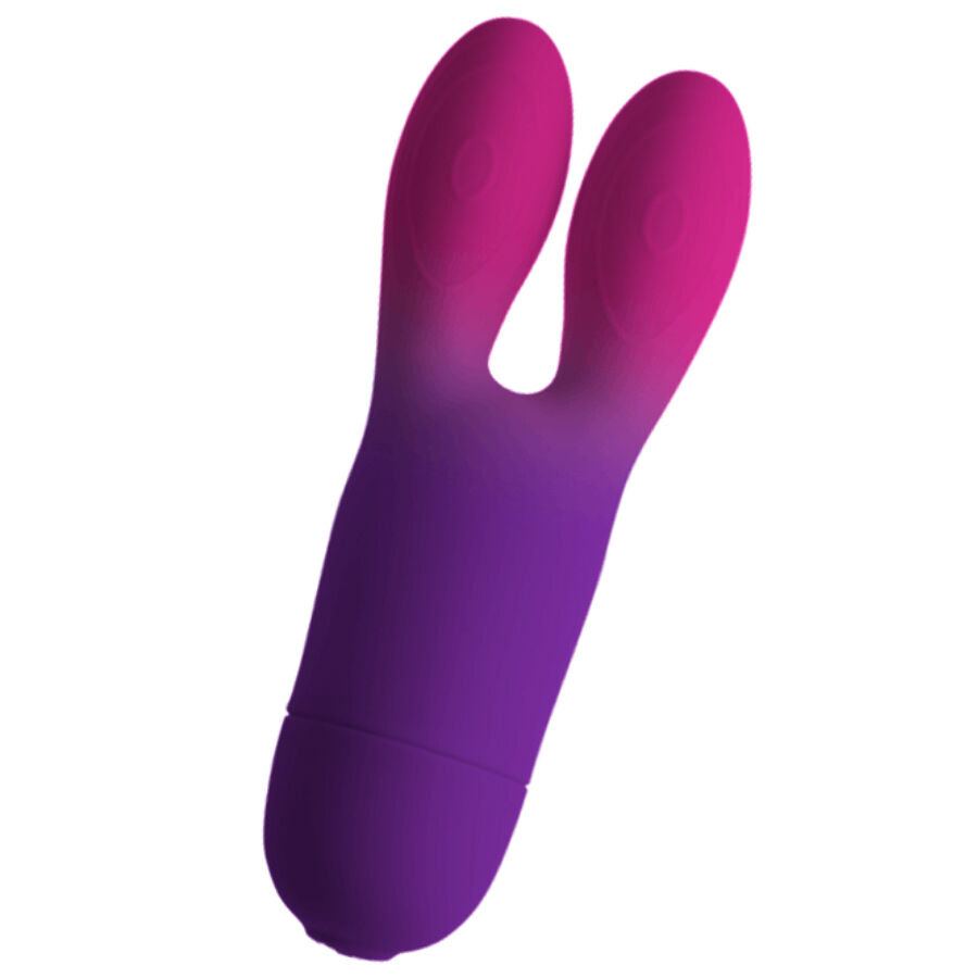 ROCKS-OFF Vibrador Flexível Glo-Girl Bunny Roxo com orelhas vibratórias para estimulação precisa.