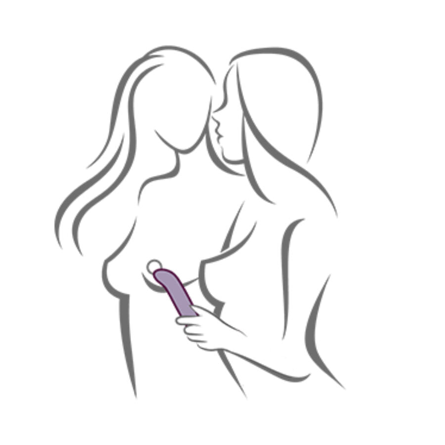 Vibrador ROCKS-OFF Chaiamo G Roxo para estimulação do ponto G e clitóris.