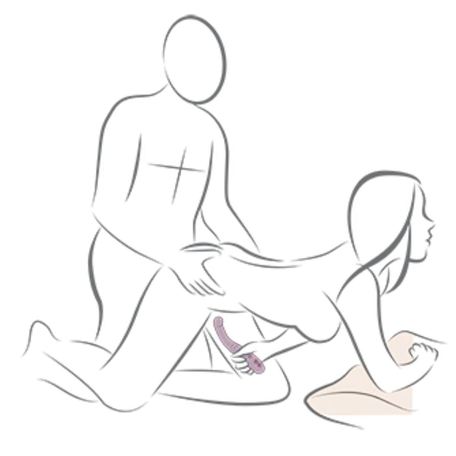 ROCKS-OFF Vibrador Duplo Gemini, estimulador de clitóris e ponto G roxo