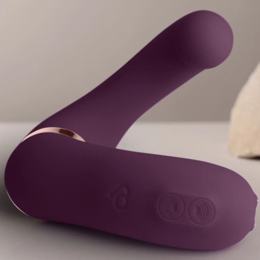 ROCKS-OFF Vibrador Duplo Gemini, estimulador de clitóris e ponto G roxo