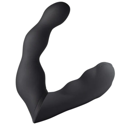 ROCKS-OFF Adaptador Vibrador Anal e de Próstata Preto, destacando seu design ergonômico e superfície suave de silicone.