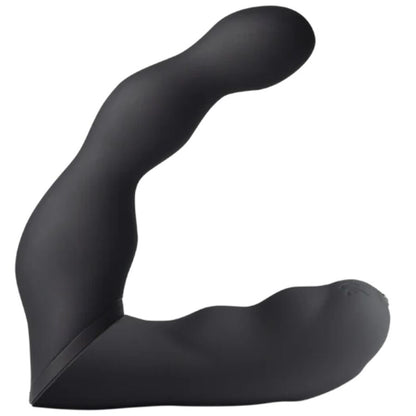 ROCKS-OFF Adaptador Vibrador Anal e de Próstata Preto, destacando seu design ergonômico e superfície suave de silicone.