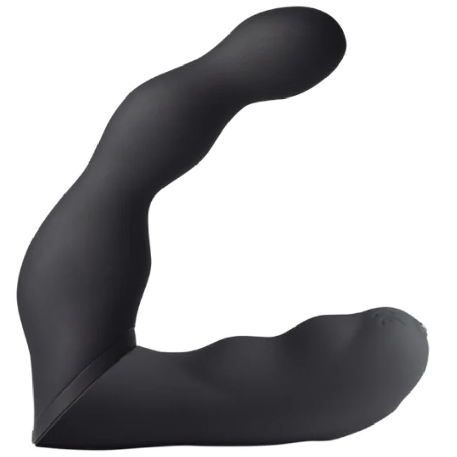 ROCKS-OFF Adaptador Vibrador Anal e de Próstata Preto, destacando seu design ergonômico e superfície suave de silicone.