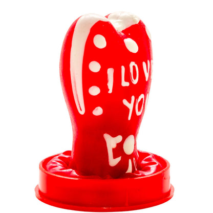 Preservativos de Arte - Pintados à Mão Coração "Eu Te Amo"