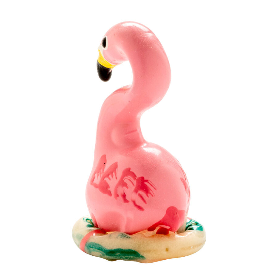Preservativos de Arte Pintados à Mão - Flamingo Rosa