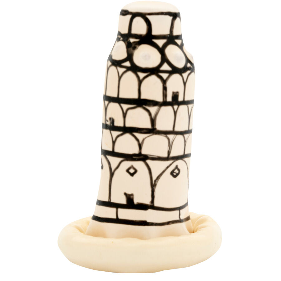 Preservativos Decorativos Pintados à Mão Torre de Pisa
