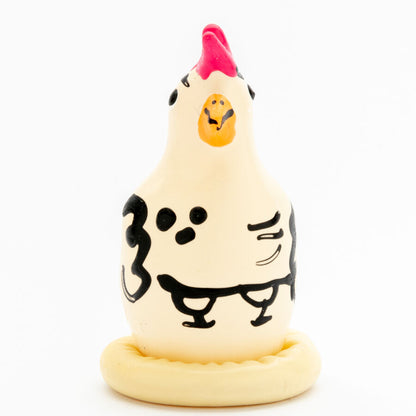 Preservativos Novidade Pintados à Mão Cocky Rooster
