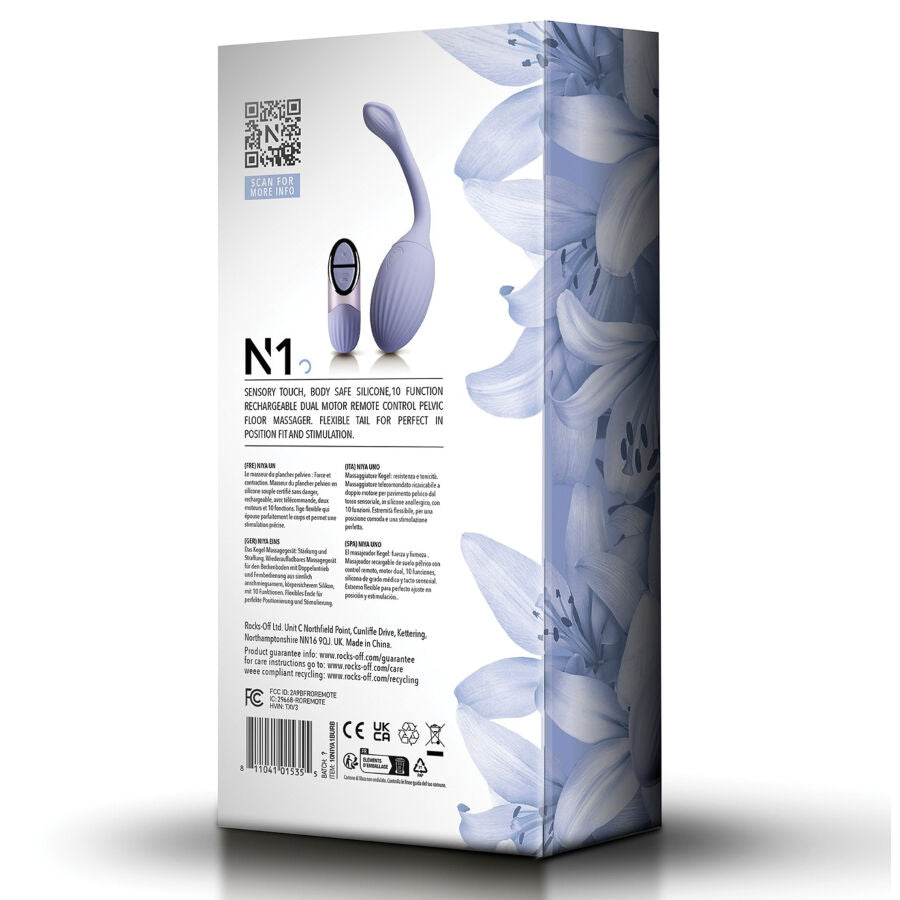 NIYA N1 Massageador Pélvico Kegel com Controle Remoto para fortalecimento do assoalho pélvico e saúde íntima feminina.