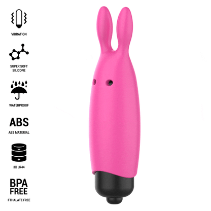 INTENSE Bala Vibratória Hopper Rosa 8.3cm, mostrando o design compacto e a textura de silicone suave.