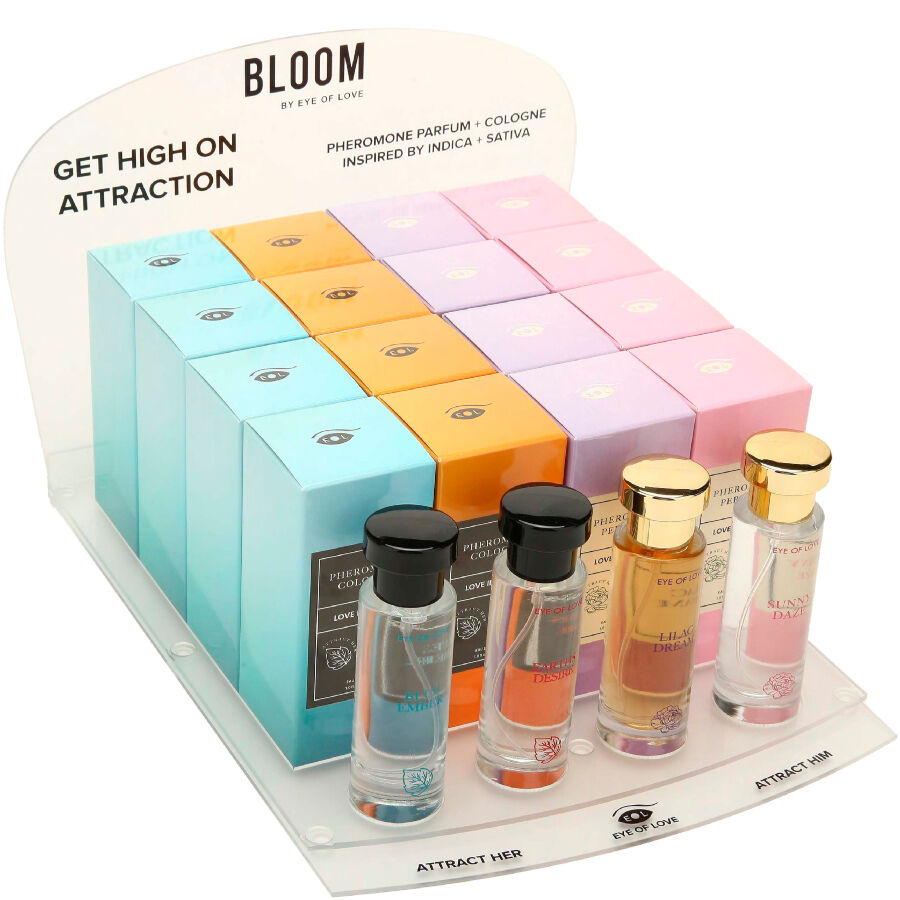 Expositor Bloom para 24 Perfumes de Feromônios 10 ML