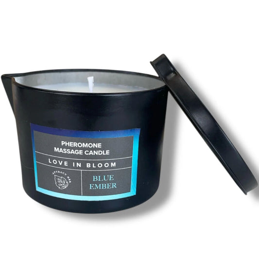 Vela de Massagem com Feromônio Bloom Blue Ember 150 ml