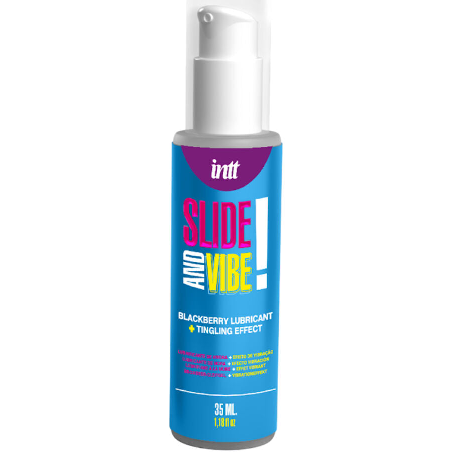 INTT RELEASES Lubrificante Vibratório Blackberry Beijável 35 ML para prazer oral e estimulação.