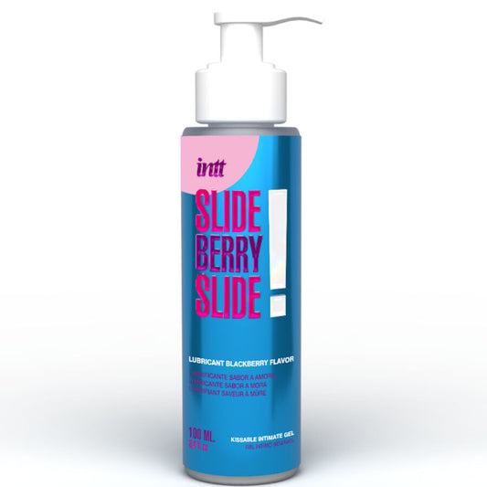 Embalagem do Lubrificante Íntimo Beijável Sabor Amora INTT RELEASES 100 ML