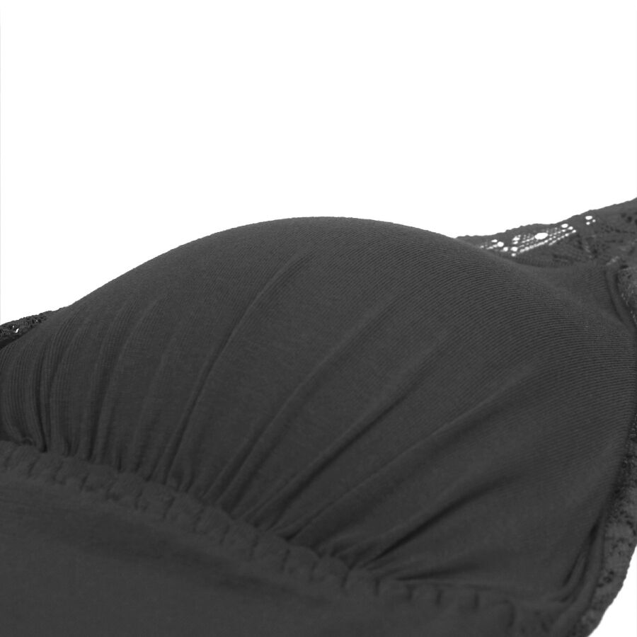Teddy SUBBLIME preto de renda floral, tamanho L/XL.