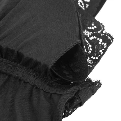 Teddy SUBBLIME preto de renda floral, tamanho L/XL.