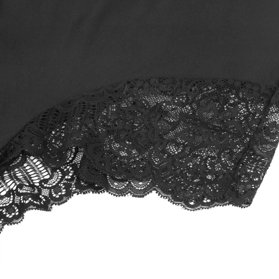 Teddy SUBBLIME preto de renda floral, tamanho L/XL.