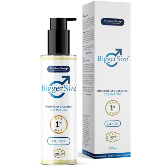 MEDICA GROUP BiggerSize Gel para aumento peniano e intensificação de sensações, 150 ML