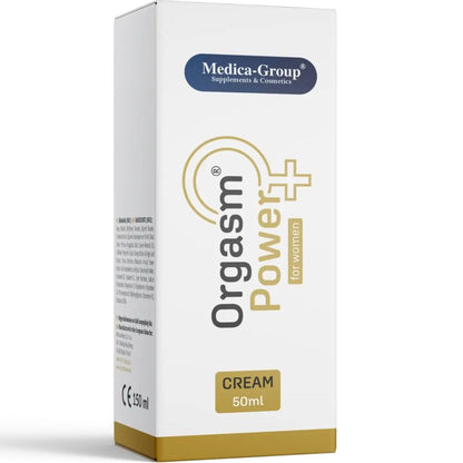 MEDICA GROUP Creme Íntimo Orgasm Power para Mulheres 50 ML - Embalagem do produto e detalhes
