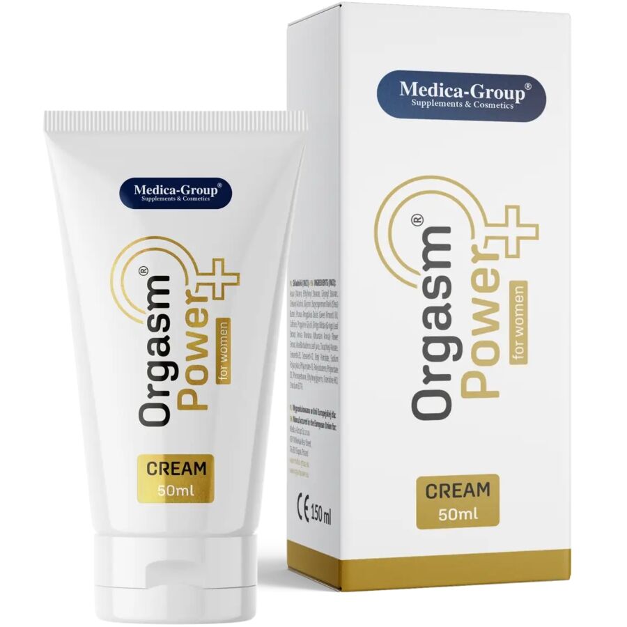 MEDICA GROUP Creme Íntimo Orgasm Power para Mulheres 50 ML - Embalagem do produto e detalhes
