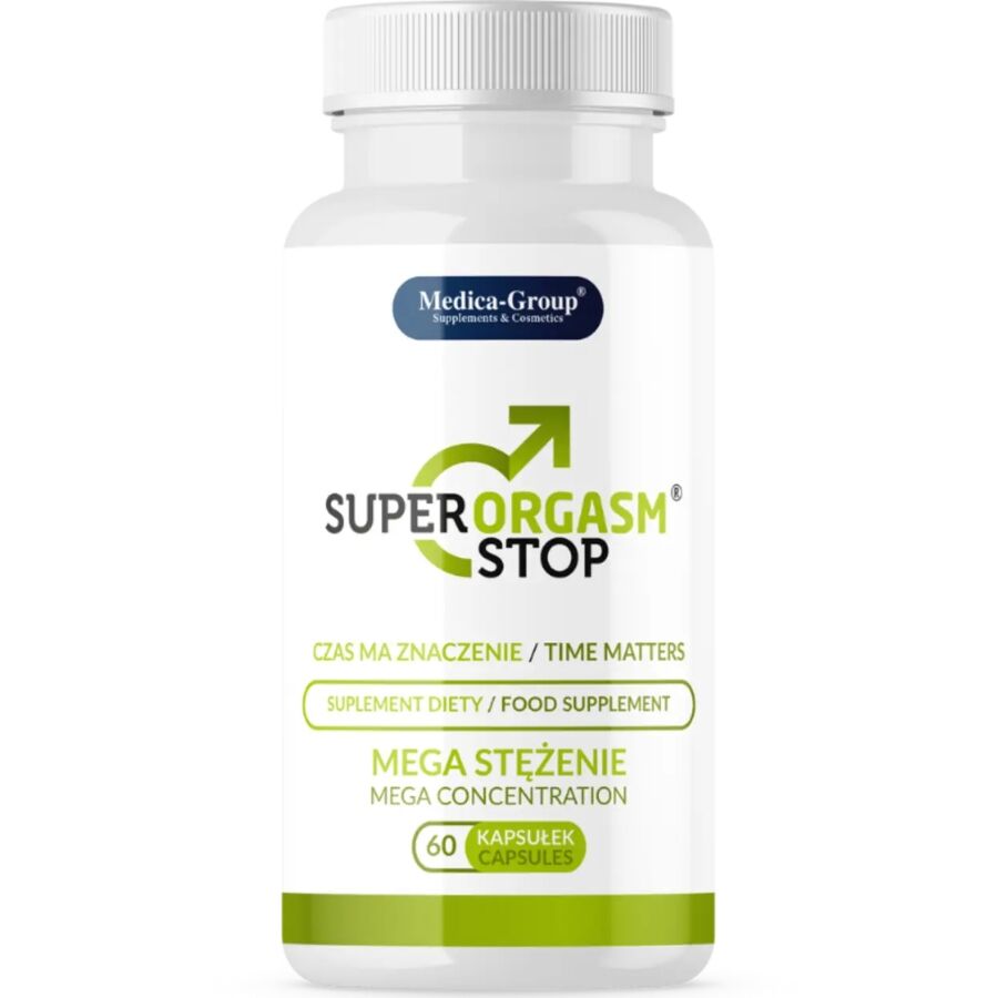 Embalagem de MEDICA GROUP Cápsulas Super Orgasm Stop Retardantes 60 Cápsulas